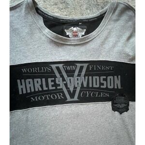 Vintage Harley-Davidson Long Sleeve T-Shirt 3XL "World's Twin Finest" Design